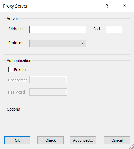 Proxifier: Proxy Server dialog